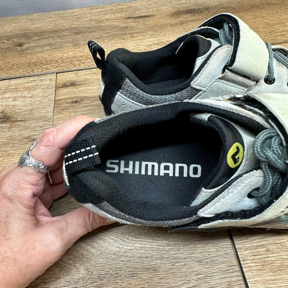 Shimano SPD Cycling Shoes Womens 7.5 Grey Black Suede MTB Commuter Sneaker - Picture 12 of 12